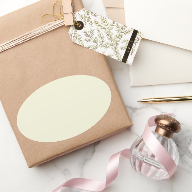 Beige Oval Sticker (Gifting)