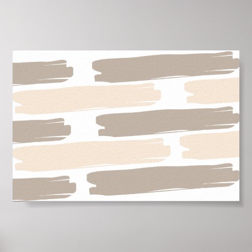 Beige Paint Swipe  Poster