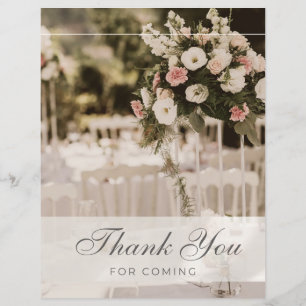 Beige Pastel Elegant Thank You Souvenir