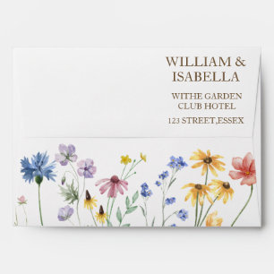 Beige Pastel Wildflower Envelope