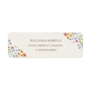 Beige Pastel Wildflower Label