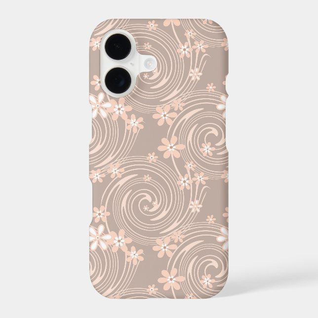 Beige pattern iphone case (Back)