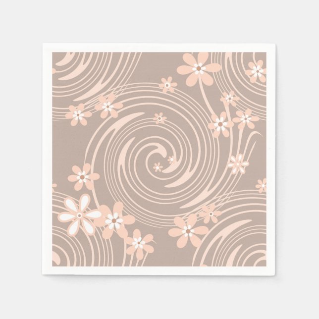 Beige pattern napkins (Front)