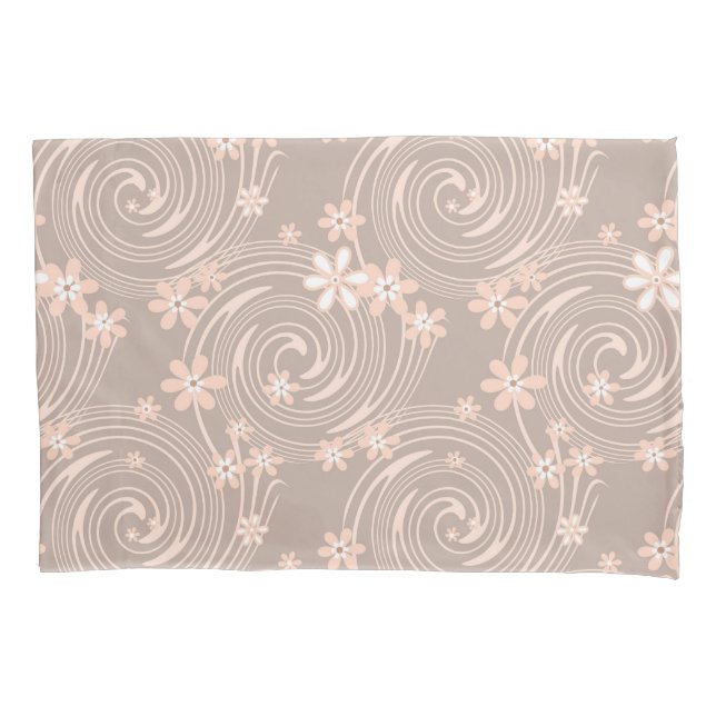 Beige pattern pillow case (Front)