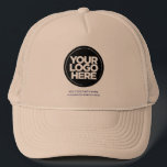 Beige | Personalized Logo and Text Baseball Trucker Hat<br><div class="desc">Create your very own corporate Beige Trucker Hat! Our sleek and contemporary template comes in a variety of colors, offering full customization options to showcase your business logo, chosen photograph or image. Enhance personalization by adding your name, company slogan or moniker, promotional Instagram handle, or any personalized text of your...</div>
