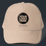 Beige | Personalized Logo and Text Baseball Trucker Hat<br><div class="desc">Create your very own corporate Beige Trucker Hat! Our sleek and contemporary template comes in a variety of colors, offering full customization options to showcase your business logo, chosen photograph or image. Enhance personalization by adding your name, company slogan or moniker, promotional Instagram handle, or any personalized text of your...</div>