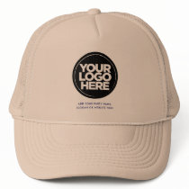 Beige | Personalized Logo and Text Baseball Trucker Hat
