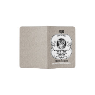 Beige Pet Photo Proud Limited Edition Slogan Passport Holder