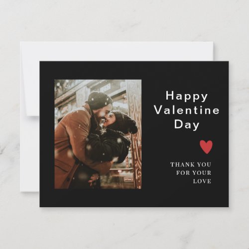 Beige Photo Hand Written Love Valentine Holiday Card