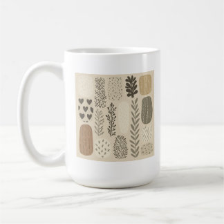 beige picture mug. coffee mug