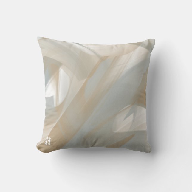 Beige/Pillow Abstract Interior Trend Sandy Tornado Throw Pillow (Front)