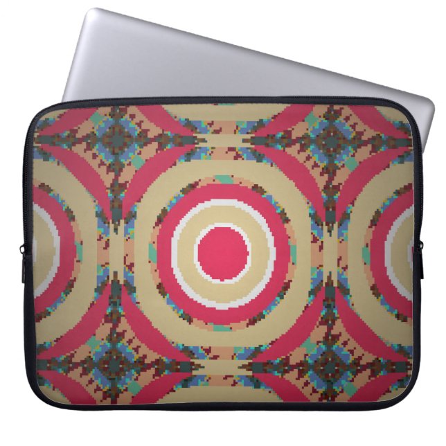 Beige, pink and blue texture. Abstract ornament. H Laptop Sleeve (Front)