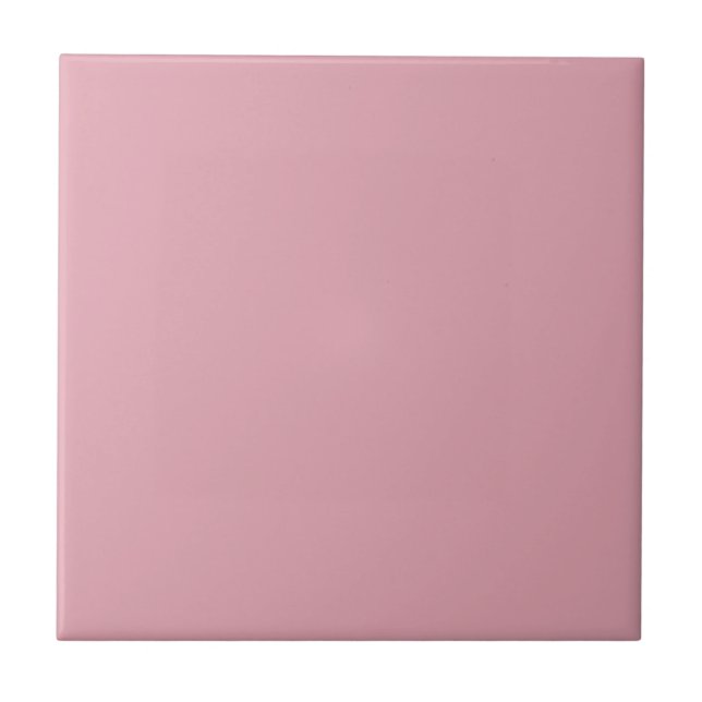 Beige Pink Dusty Antique Rose Color Background Tile (Front)