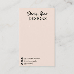 Beige Pink Earring Display Cards