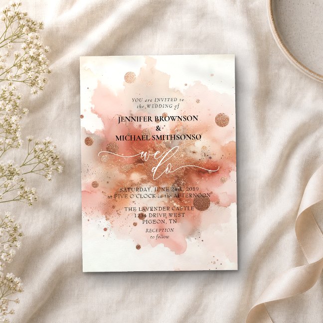 Watercolor Roses Wedding