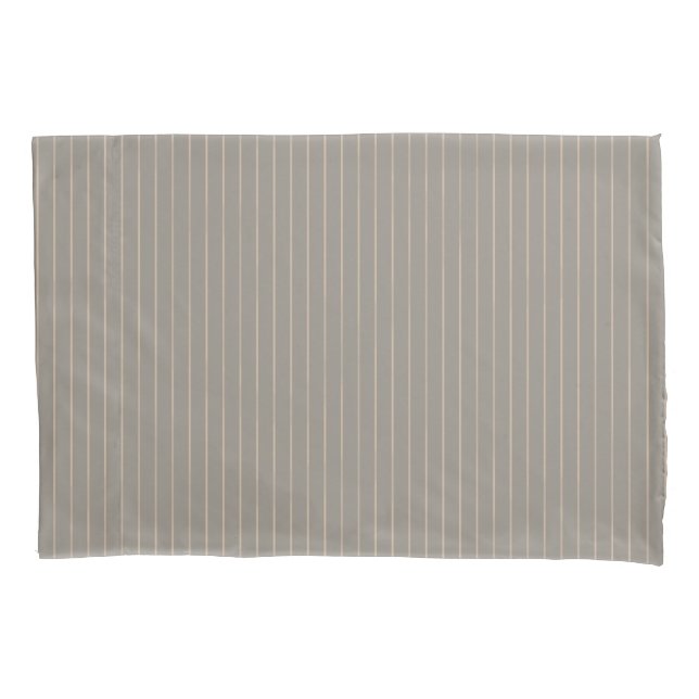 Beige pinstripes pillow case (Front)