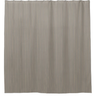 Beige pinstripes shower curtain