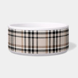 Beige Plaid Bowl<br><div class="desc">Timeless and sophisticated, our Beige Plaid pet bowl brings effortless chic to your furry friend's mealtime. With soft, neutral tones and a classic checkered pattern, it combines modern elegance with cozy charm, making it the perfect addition to any pet-friendly space.</div>