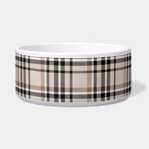 Beige Plaid  Bowl