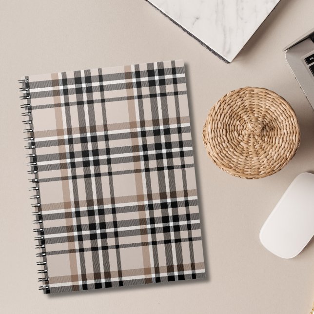 Beige Plaid  Notebook (Creator Uploaded)