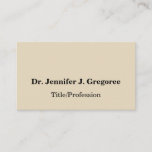 [ Thumbnail: Beige, Professional & Basic Business Card ]