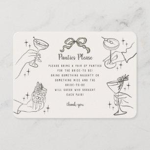 Beige Retro Cocktail Party Panties Please Insert