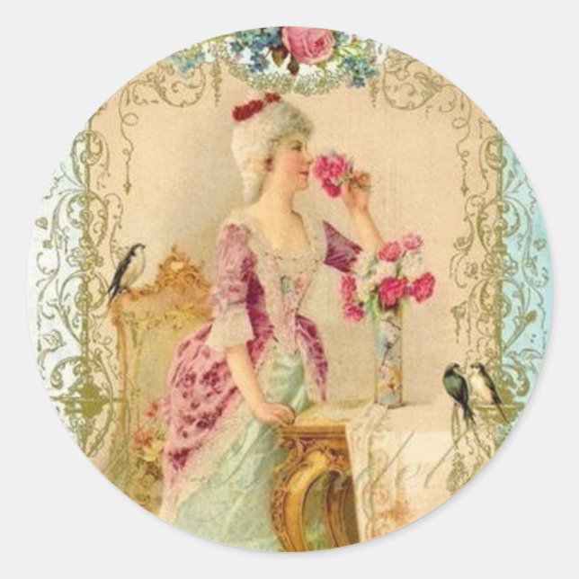 Beige Rococo Envelope Seal (Front)