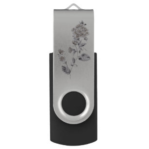 Beige rose flash drive