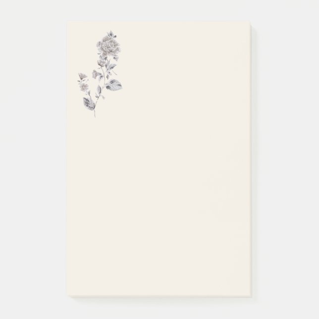 Beige rose post-it notes (Front)