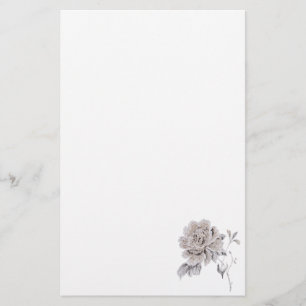 Beige rose stationery