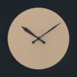 Beige Round Clock<br><div class="desc">Beige solid color Wall Clock by Gerson Ramos.</div>