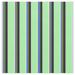 Beige, Royal Blue, Dark Olive Green, Black & Green Fabric