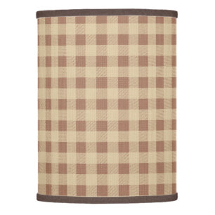 Beige Rust Tan Buffalo Plaid Rustic Country Modern Lamp Shade