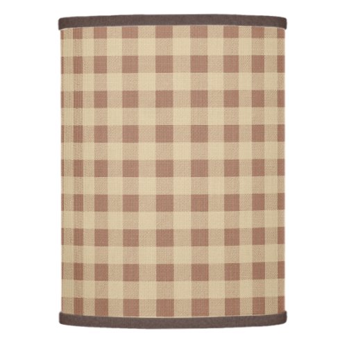 Beige Rust Tan Buffalo Plaid Rustic Country Modern Lamp Shade