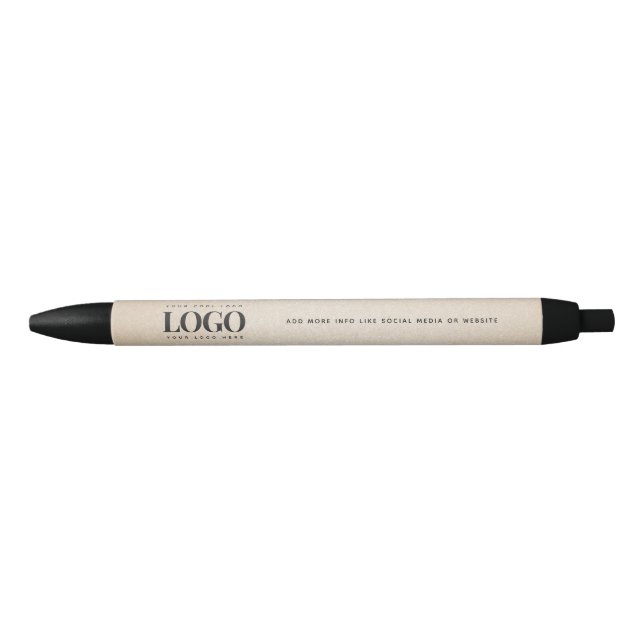 Beige Sand Company Logo Business Custom Minimal Pen (Front)