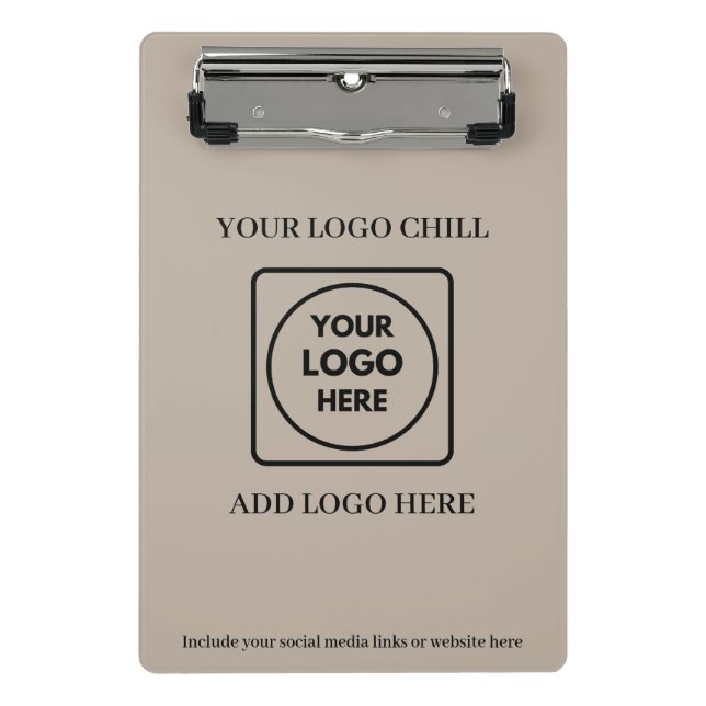 Beige Sand Custom Logo Mini clipboard (Front)
