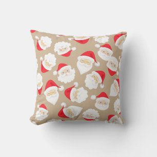 Beige Santa Christmas Pillow
