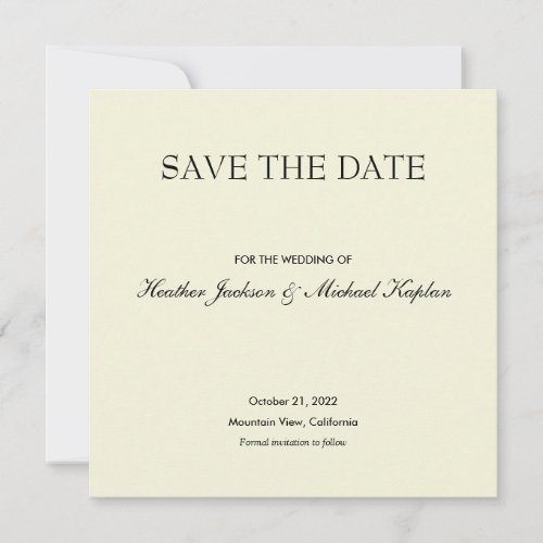 Beige Save Date Wedding Professional Minimalist Save The Date