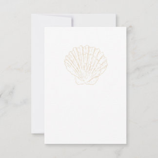 Beige Scallop Thank You Card