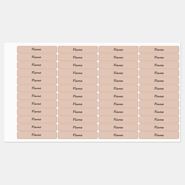 Beige School Class Clothing Kids  Kids' Labels (Sheet)