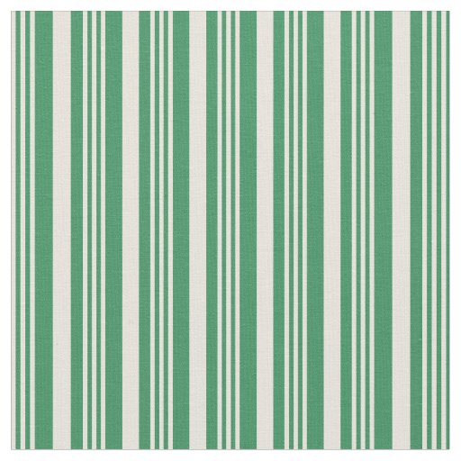 Beige & Sea Green Stripes/Lines Pattern Fabric
