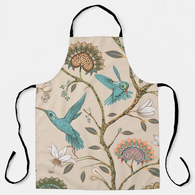 Beige seamless pattern with stylized flowers and b apron (Front)