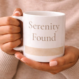 Beige Serenity Band Mug