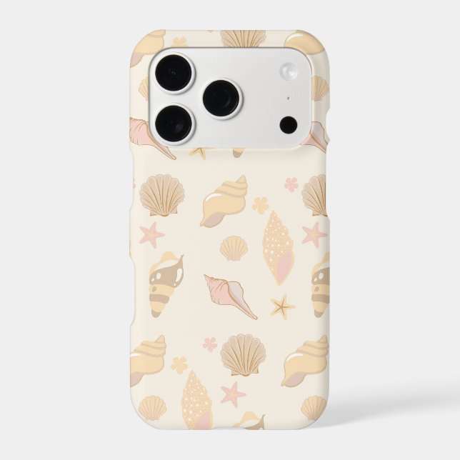 Beige Shells Pattern Case-Mate iPhone Case (Back)