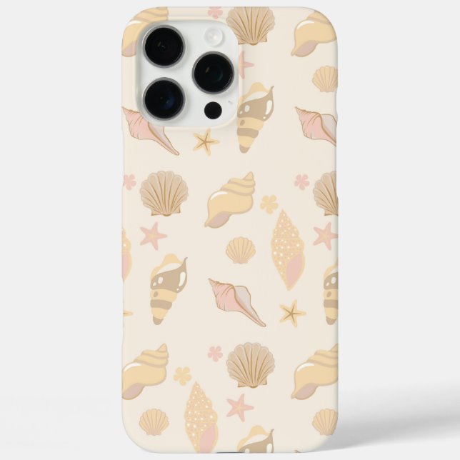Beige Shells Pattern Case-Mate iPhone Case (Back)