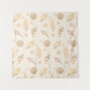 Beige Shells Pattern Tapestry