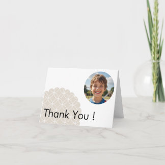 Beige Shippo Photo Thank You Card | Japandi Design