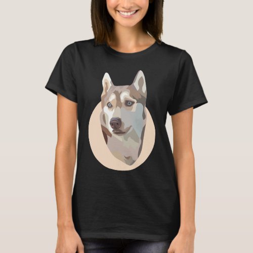 Beige Siberian Husky T_Shirt