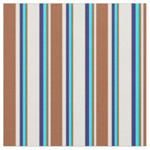 Beige, Sienna, Cyan, and Midnight Blue Colored Fabric