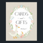 Beige Silly Goose Floral Gingham Cards and Gifts Poster<br><div class="desc">A silly goose is almost on the loose. This Silly Goose Party Decor Collection is perfect for celebrating your sweet little girl! Featuring an adorable silly goose, pastel florals, and soft gingham patterns, this collection is perfect for adding a touch of playful elegance to any party. Whether it’s for a...</div>